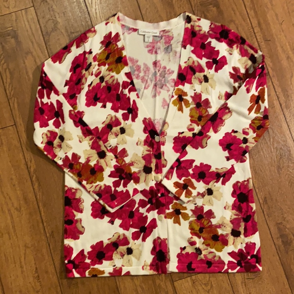 Coldwater Creek Floral Sweater